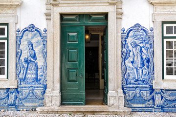azulejos panels in the Palácio do Conde d'Obidos and the Portuguese Red Cross in Lisbon