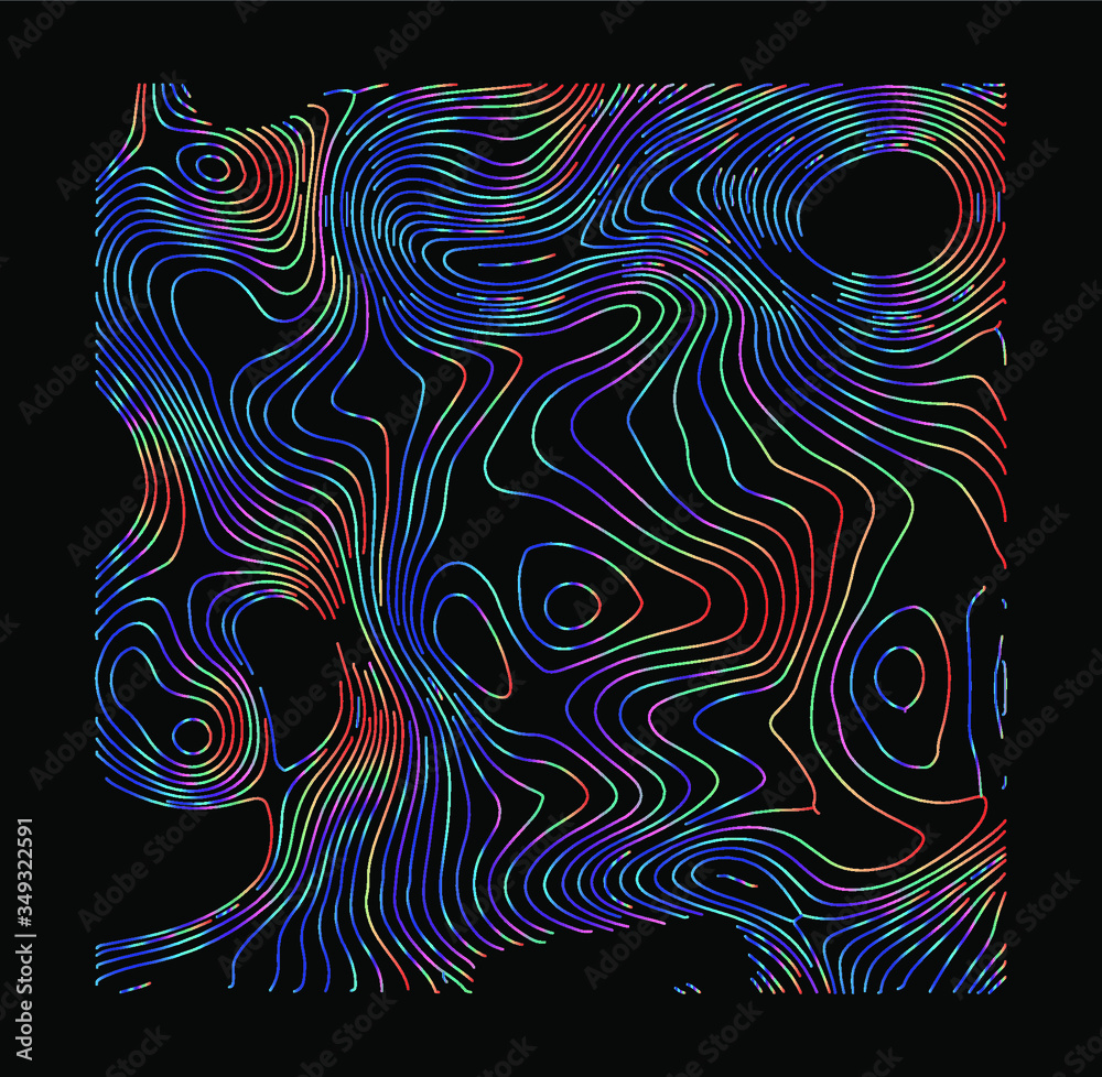 Poster holographic surface with glitched wavy texture. retrofuturistic illustration in 80s-90s synthwave an