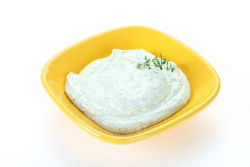 Cottage cream snack with herbs