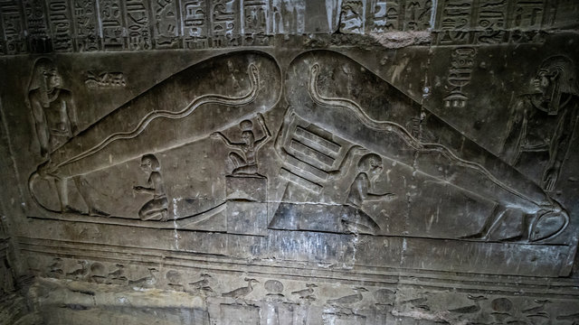 Dendera temple or Temple of Hathor. Egypt. Dendera, Denderah, is a small town in Egypt. Dendera Temple complex, one of the best-preserved temple sites from ancient Upper Egypt.