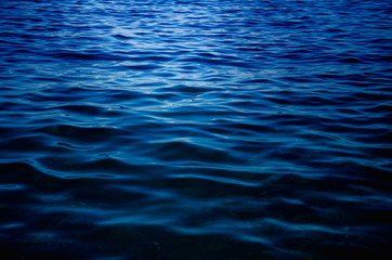 Sea abstract background dark blue surface of water
