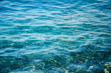 Sea abstract background colorful surface of blue water