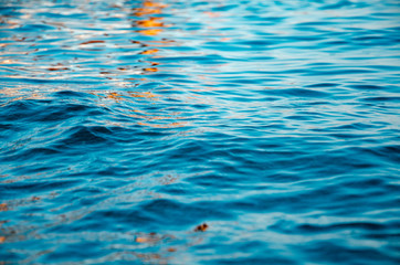 Abstract sea background colorful surface of blue water