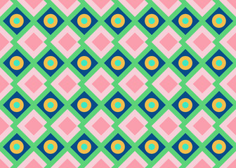 Square overlap lineup. Seamless pattern.