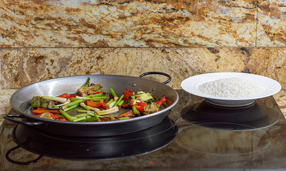 VEGETABLE PAELLA PREPARATION I