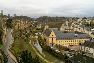 Fototapeta premium Abbey de Neumunster w mieście Luksemburg