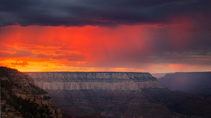 Grand Canyon South Rim at sunset, AZ, USA