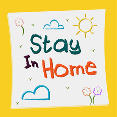 Stay in home poster