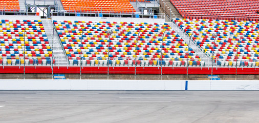 Empty seats at race track