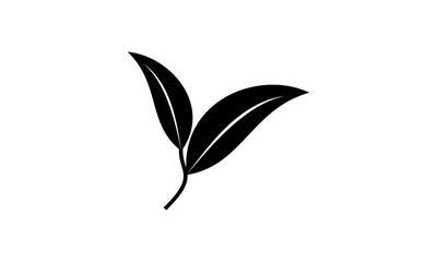 l, v, black, tea, vector illustration of a leaf