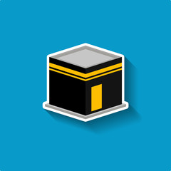 kaaba flat icon design vector illustration