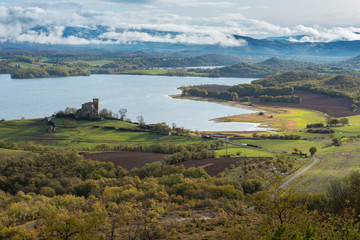 Nanclares de Gamboa and Ullibarri-Gamboa reservoir, Basque Country, Spain