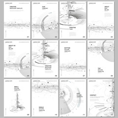 A4 brochure layout of covers design templates for flyer leaflet, A4 format brochure design, report, presentation, magazine cover, book design. Futuristic background for digital future concept.