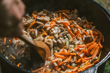 cooking with vegetables