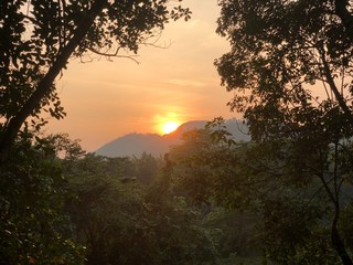 Sunset in a beautiful evening