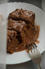 chocolate cake on a plate