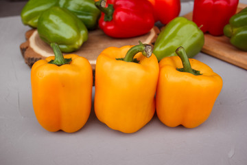 yellow and red peppers