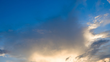 Fototapeta na wymiar Evening sky clouds background or texture