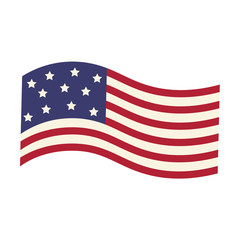 Isolated flag of United States