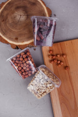 nuts and dates in a container