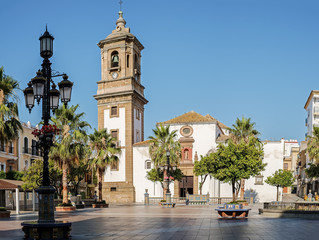 Historic Plaza Alta (High Square) in the old town of Algeciras, Spain. It is one of the major centres of activity in the city. © Roberto Sorin