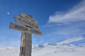 Panorama beim Skilaufen