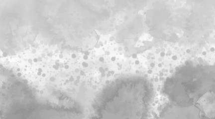 Watercolor black and white abstract background, paint canvas. Grayscale illustration. Abstract aquarelle texture grayscale backdrop. Paintbrush handmade technique splatter. Dispersed grunge wall.