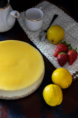 lemon cake freshly made for breakfast or snack