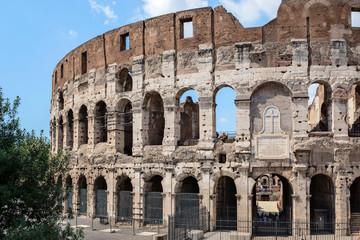 Flavian Amphitheatre known as the Coliseum in Rome, Italy.