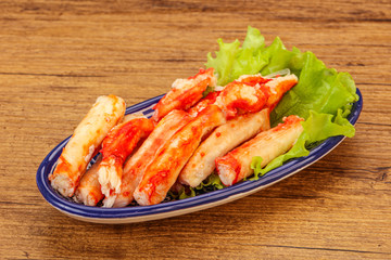 Natural luxury crab meat fillet