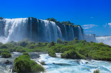 Foz do Iguazu, BRAZIL - FEBRUARY 24, 2018: Foz do Iguazu. Is a touristic town and waterfalls at...