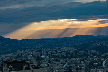 sunset in the mountains