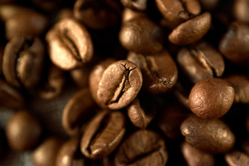 Naklejka premium makro ziaren kawy