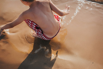 evening on the beach with kids