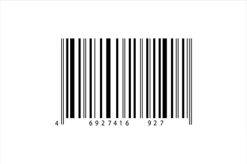 Realistic bar code icon. A modern simple flat barcode. Marketing, the concept of the Internet.