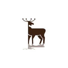 illustration of simple deer logo vector design