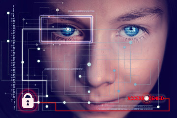 Access denied by eye scan