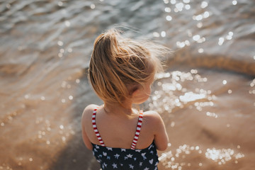 evening on the beach with kids