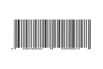 Realistic bar code icon. A modern simple flat barcode. Marketing, the concept of the Internet.