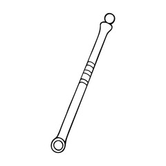 Cosmetic tools for manual cleaning of the face of problem skin place. The concept of cosmetology, skin care. Vector single element