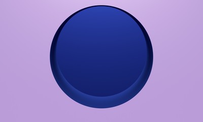 Obraz premium Lilac abstract background with a round window in a blue room. Minimalist backdrop design for product promotion. 3d rendering