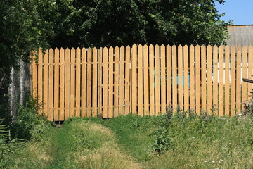 wooden fence and grass