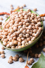 Dry chickpea or garbanzo beans