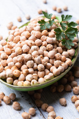 Dry chickpea or garbanzo beans