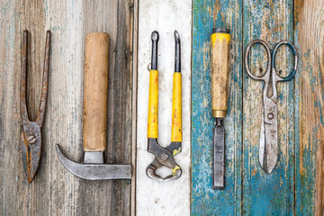 Vintage set of hand tools