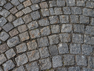 Close up of cobble stone road