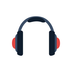 Headphone flat style icon vector design