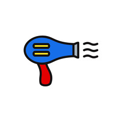Hair Dryer icon symbol Flat vector illustration for graphic and web design