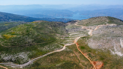 Fototapeta na wymiar aerial view of the mountains