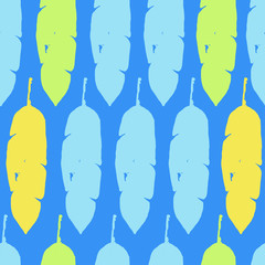 Modern Tropical Vector Seamless Pattern. Chic Summer Fashion. Painted Floral Background. Banana Leaves 